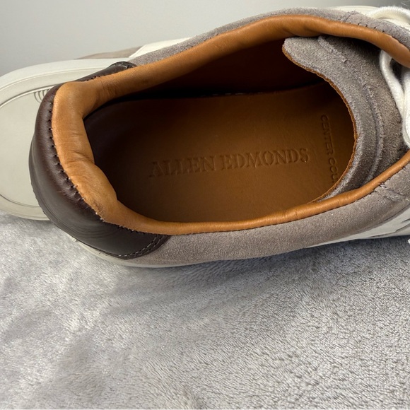 NWOT Allen Edmonds Men’s Center Court Lace-up Sneakers, Size 11.5, Pewter Suede - Picture 8 of 10